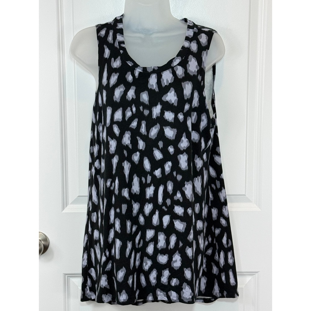 LOGO LOUNGE Women's Leopard Print Sleeveless Tank Top Medium Animal Shirt‎